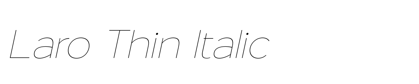 Laro Thin Italic